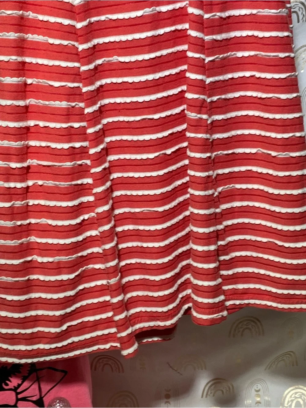 New Look Coral Tank Top with Lace Trim
